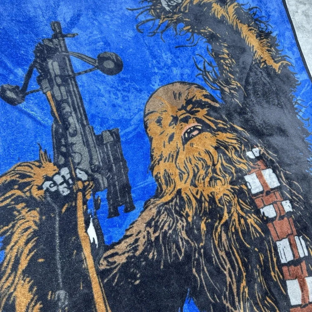 Star Wars Chewbacca Fleece Throw‎ Blanket Lucasfilm Blue 37x47